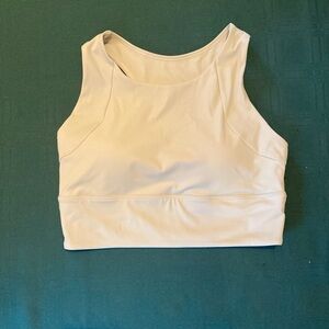 Cream Sleeveless Crop Top